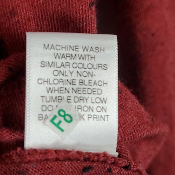 Daniel Cremieux red speckled long sleeve pull on crew neck shirt size Large - Picture 5 of 8